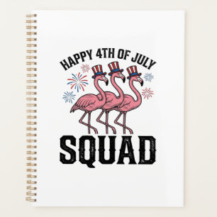 Frohes 4. Juli Flamingo Squad Vector Design_1 Planer