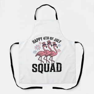 Frohes 4. Juli Flamingo Squad Vector Design_1 Schürze