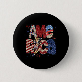 Frohes 4. Juli Leopard USA Amerikanische Flagge Pa Button