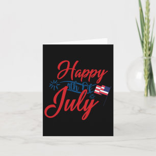 Frohes 4. Juli Patrioten Amerika Unabhängigkeit D Karte