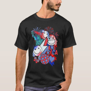 Frohes 4. Juli Patrioten Amerika Unabhängigkeit D T-Shirt
