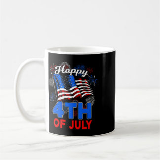 Frohes 4. Juli Patriotisch Amerikanisch USA-Flagge Kaffeetasse