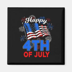 Frohes 4. Juli Patriotisch Amerikanische US-Flagge Magnet