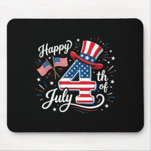 Frohes 4. Juli Patriotische amerikanische Flagge 4 Mousepad