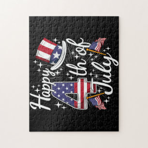 Frohes 4. Juli Patriotische amerikanische Flagge U