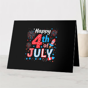 Frohes 4. Juli Patriotische amerikanische Flagge U Karte
