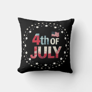 Frohes 4. Juli Patriotische amerikanische Flagge U Kissen