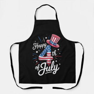 Frohes 4. Juli Patriotische amerikanische Flagge U Schürze