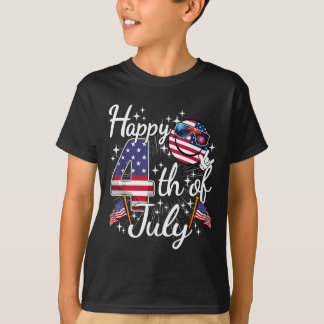 Frohes 4. Juli Patriotische amerikanische Flagge U T-Shirt