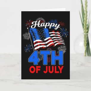 Frohes 4. Juli Patriotische amerikanische US-Flagg Karte