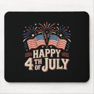 Frohes 4. Juli Patriotische Amerikanische US-Flagg Mousepad