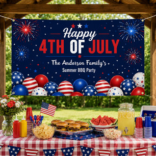 Frohes 4. Juli Patriotisches Feuerwerk Benutzerdef Banner