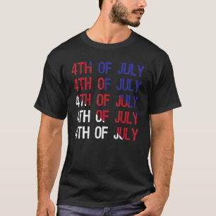 Frohes 4. Juli Unabhängigkeitstag Patriot Flagge A T-Shirt