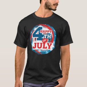 Frohes 4. Juli - USA-Flaggenfarbe T-Shirt