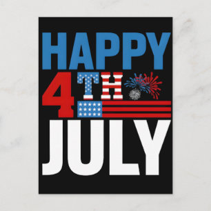 Frohes 4. Juli, USA Unabhängigkeitstag 2026 Feiertagspostkarte