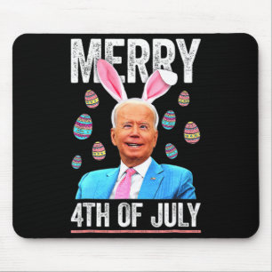 Frohes 4. Juli verwirrt lustig Biden Ostertag Mousepad