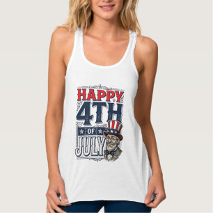 Frohes 4. Juli Vintage-patriotisches Shirt-Design_ Tank Top