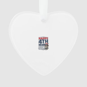 Frohes 4. Juli Vintage-patriotisches Shirts-Design Ornament