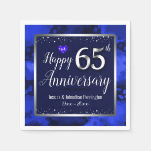 Frohes 65. Hochzeitstag Serviette