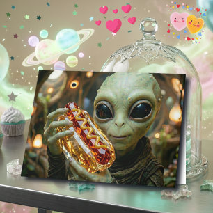 Frohes Anniversarium Lustiger Alien-Wortwitz Karte