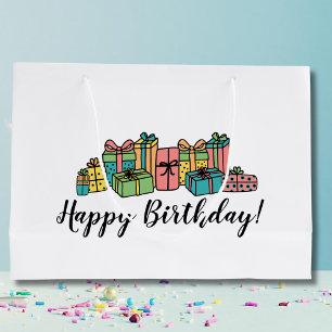 Frohes buntes Geburtstag Große Geschenktüte