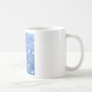 Frohes Chanukka Falling Star und Dreidels Kaffeetasse