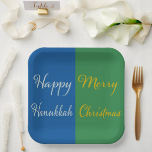 Frohes Chanukka, frohe Weihnachten – Doppelte Feie Pappteller