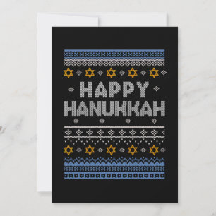 Frohes Chanukka-Hässliches-Shirt-Jüdisches-Fest-Ge Einladung