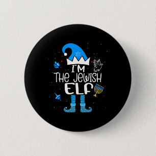 Frohes Chanukka, ich bin der jüdische Elf Familien Button