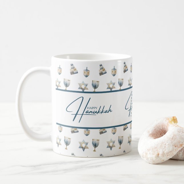Frohes Chanukka Kaffeetasse (Mit Donut)