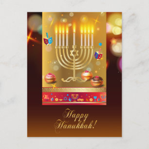 Frohes Chanukka Schönes jüdisches Fest Postkarte