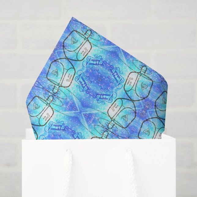 Frohes Chanukka-Tissue-Papier Seidenpapier (Geschenktüte)