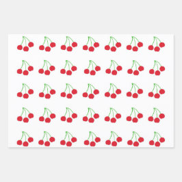 Frohes Cherries Wrapping Paper Geschenkpapier Set