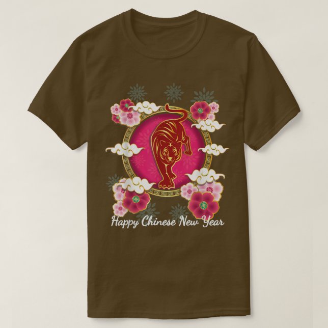 Frohes chinesisches Neujahr 2022 Jahr der Tiger T- T-Shirt (Design vorne)