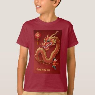 Frohes chinesisches Neujahr 2024 Jahr des Drachen T-Shirt