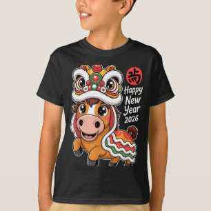 Frohes chinesisches Neujahr 2026 Jahr des Pferdes T-Shirt