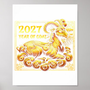 Frohes chinesisches Neujahr 2027 - Lunar Neujahr Z Poster