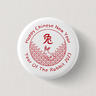 Frohes chinesisches Neujahr - Jahr des Hasen 2023 Button