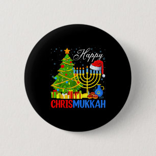 Frohes Christmukkah Lustiges Hanukkah Weihnachten Button