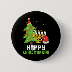 Frohes Christusmukka Weihnachten und Hanukkah-Reli Button