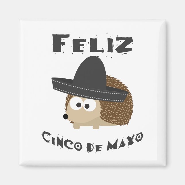 Frohes Cinco de Mayo - Igel Magnet (Vorne)