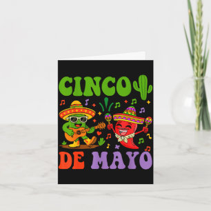 Frohes Cinco de Mayo mexikanischer Kaktus und Pfef Karte