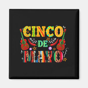 Frohes Cinco de Mayo mexikanischer Sombrero Margar Magnet