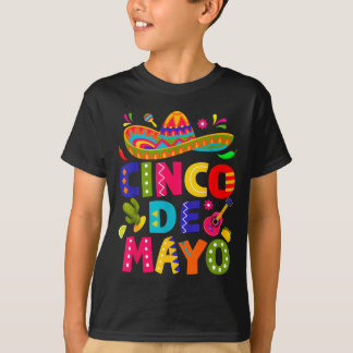Frohes Cinco de Mayo mexikanischer Sombrero Margar T-Shirt