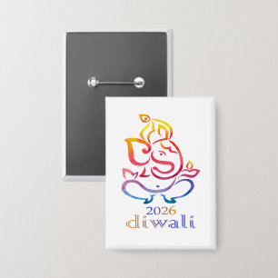 Frohes Diwali 2026 - Indisches Fest Essential Button
