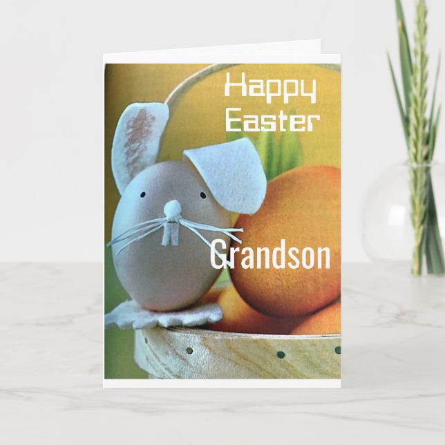 ***Frohes EASTER GRANDSON*** SIE SIND EIN GUTES EI Karte (Vorderseite)