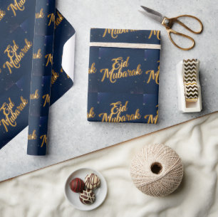 Frohes Eid Mubarak Weißes Geschenkpapier 