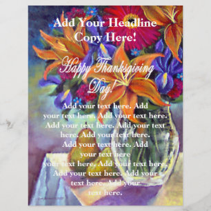 Frohes Erntedankfest Blumen & Birnen Flyer