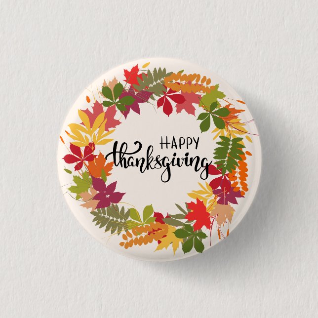 Frohes Erntedankfest  Button (Vorderseite)