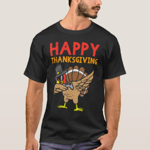 Frohes Erntedankfest Dabbing Truthahn Gamer Gaming T-Shirt